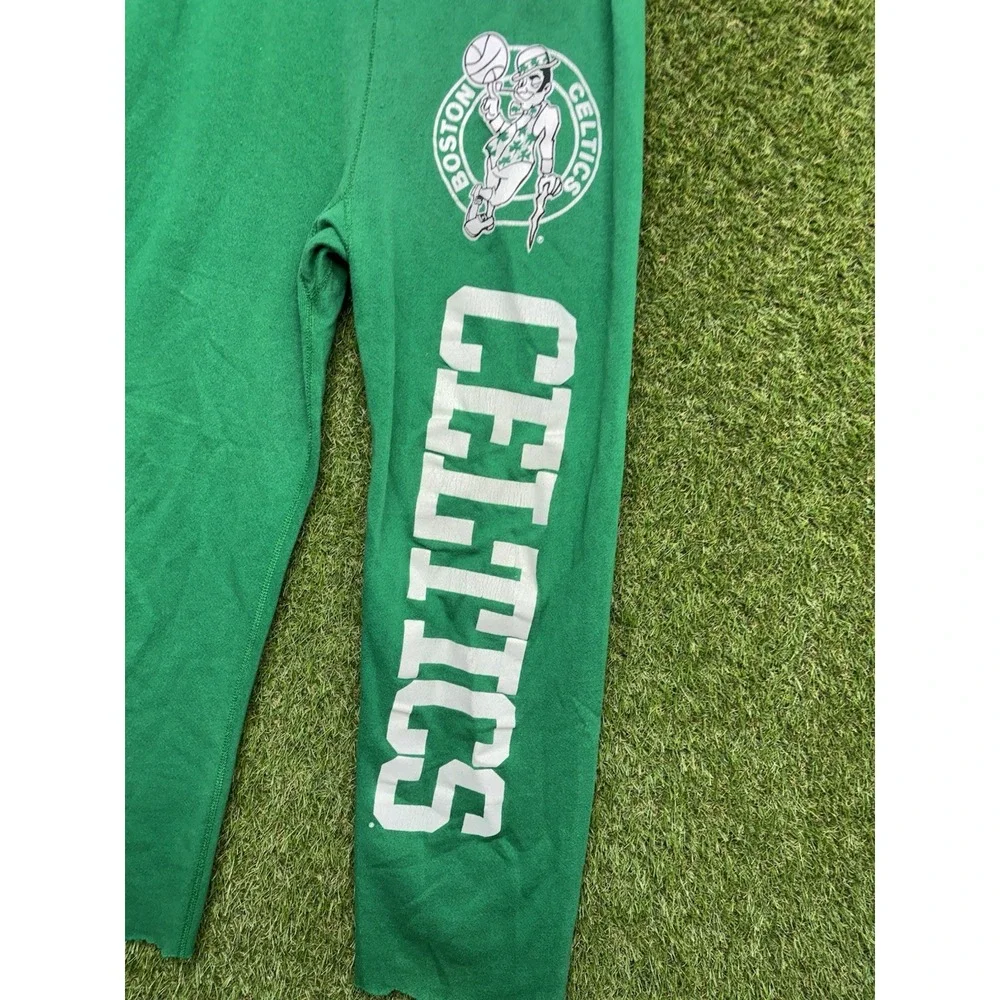 Vintage Boston Celtics Sweatpants Mens Large 32x28 Green Logo 7 NBA Basketball